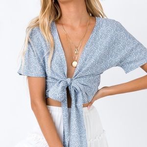 Princess Polly Jazzy Top Blue